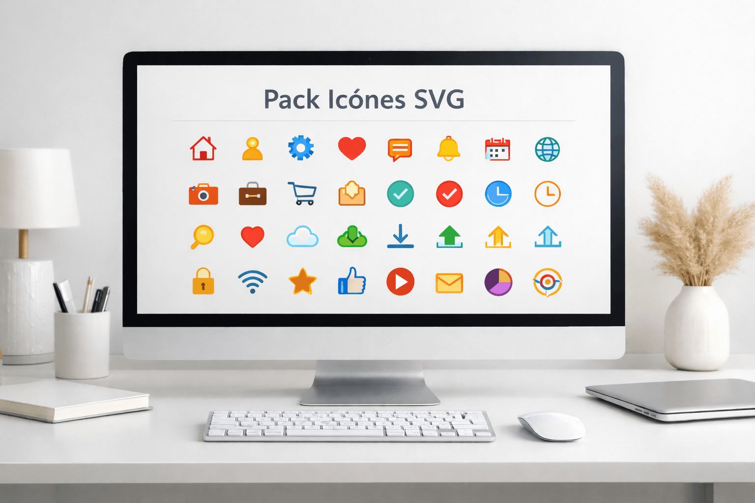 Pack d’icônes SVG vectorielles pour interface moderne